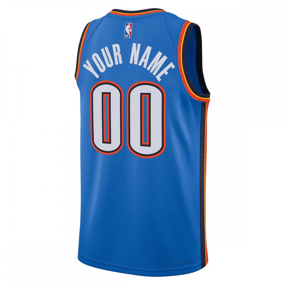 Oklahoma City Thunder Unisex 2022/23 Swingman Custom Jersey Blue - Icon Edition-Pro Kit Vault | Brand New 26/27 Sports Jerseys